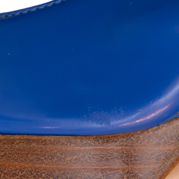 Sergio Rossi Blue Leather Slingback Peep Toe Heels | Size EU 39 / US 8.5 - 9 - Picture 10 of 10